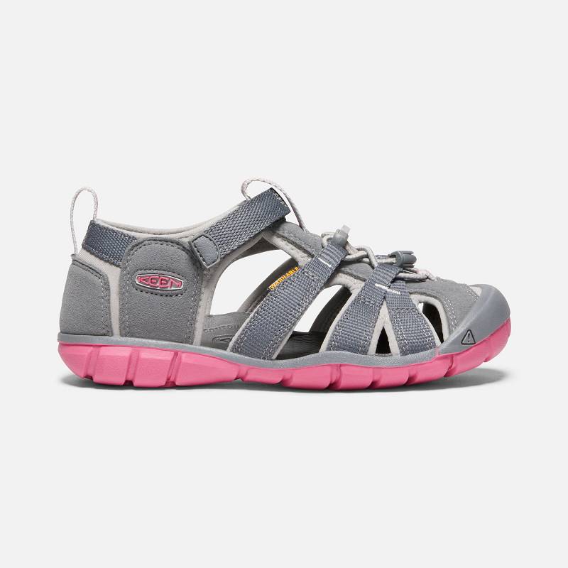 Keen Seacamp II CNX Wassersandalen Kinder DE-43520 Steel Grey/Rapture Rose - Keen Kinderschuhe Grau